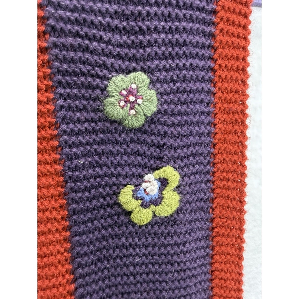 Little Journeys Chicago Kors Hand Knit Multi Color Rectangle Scarf - Picture 4 of 12